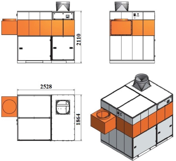 Габаритные и установочные размеры FCS-13000-12