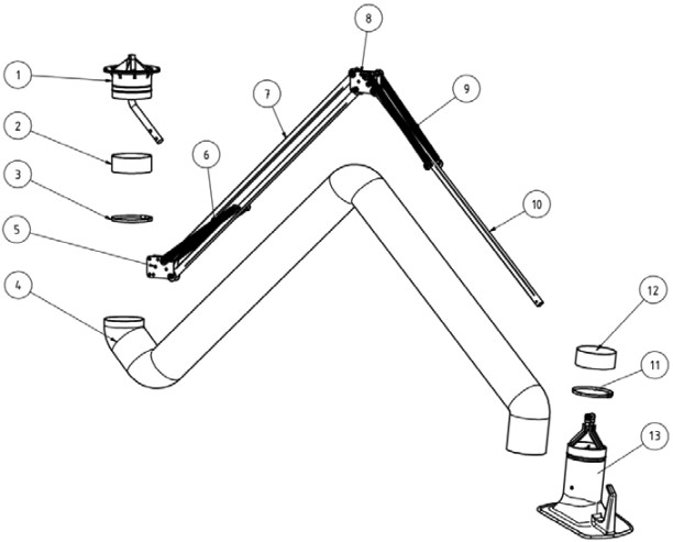 Составные части вытяжного рукава Kemper